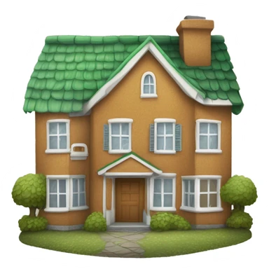 Gingerale house em castanho e branca fofinha sticker