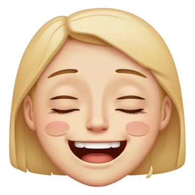 Smile (without showing teeth) + closed eyes + crying sticker