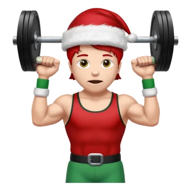 christmas weightlifting
 sticker