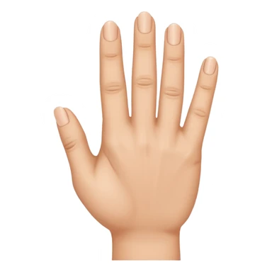 the ring finger, index finger, and middle finger facing up sticker