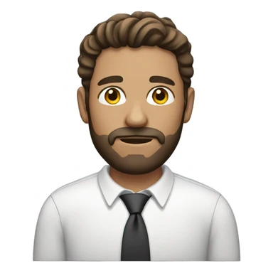 dev-short beard-brunette-wavyhair-working-pc sticker