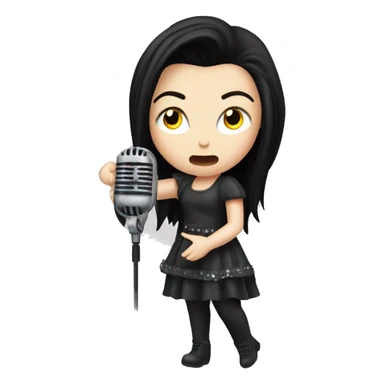 amy lee singing with microphone sticker