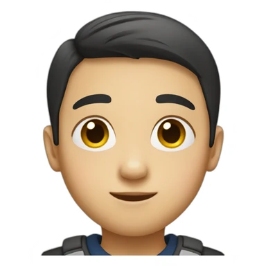 chinese boy with a middle part sticker