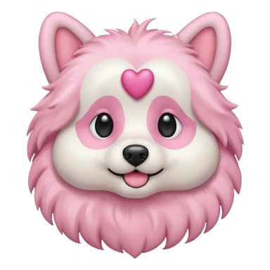 Pastel pink dog  sticker
