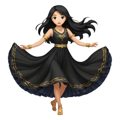 Una chica de anime bailando  que se mueve  sticker