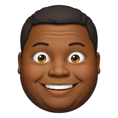 Fat black man sticker