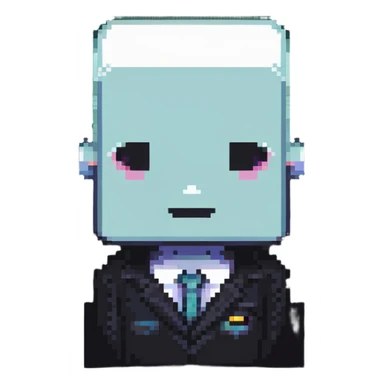 man with rectangle shaped head sticker