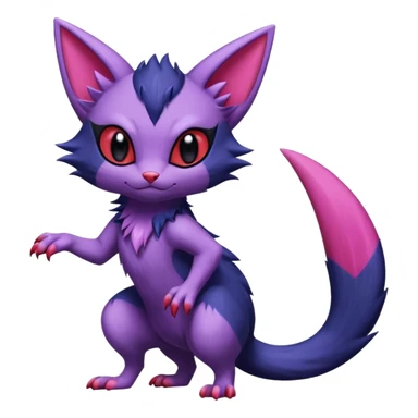 Sneasel-Purrloin-Fakémon-hybrid-creature (full body)  sticker