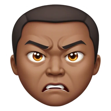 Angry Chinese man with tiny Chinese eyes slanted tiny not open eyes ugly sticker