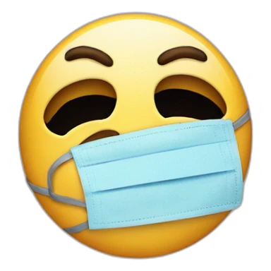 A sad emoji quitting off his happy mask face sticker