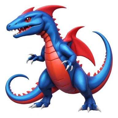 Salandit-Salamence-Garchomp-Fakémon-hybrid-creature (full body)  sticker