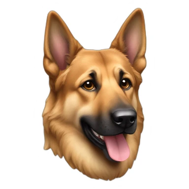 Berger allemand une oreille casser sticker