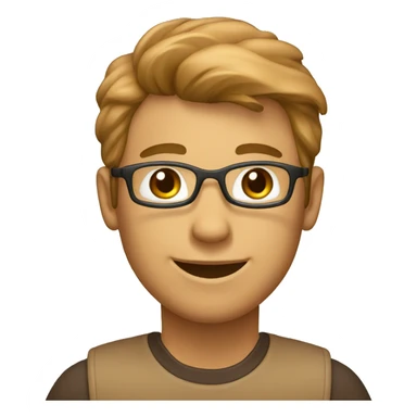 happy software developer light brown face sticker