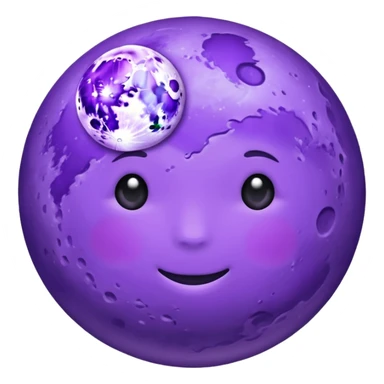 purple moon sticker