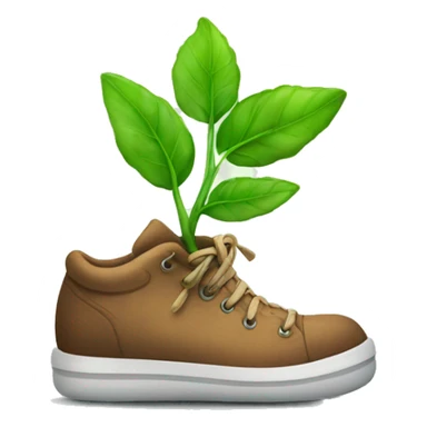 plant growing out if a shoe with socks for leaves sticker