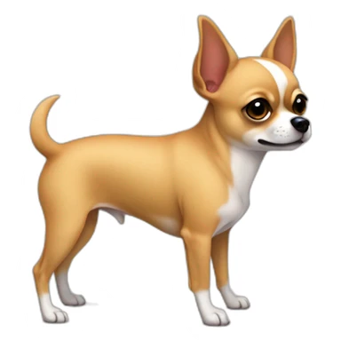 dog pincher kinda chihuahua white little fat sticker