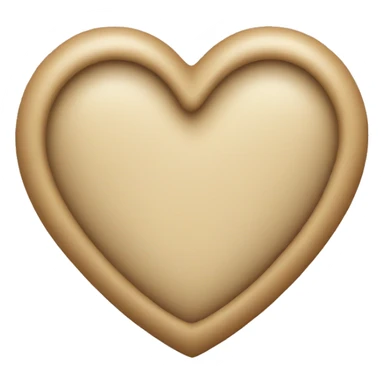 Beige heart sticker