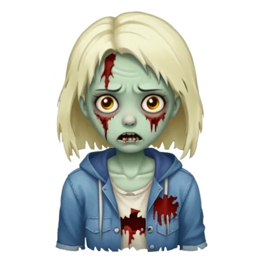 a zombie girl still cute and fine sticker