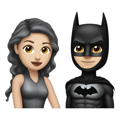 me and my girlfriend but i'm batman and she's catwoman sticker