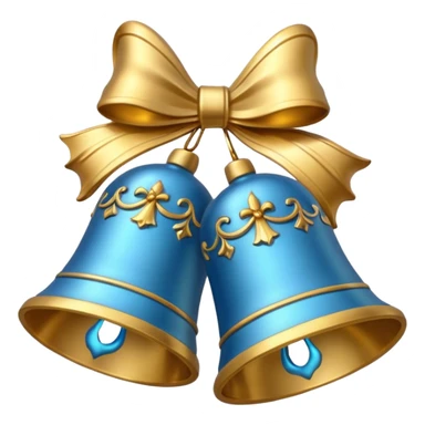 Christmas bells with light blue details sticker