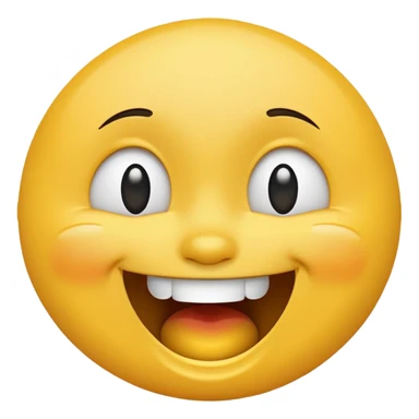 Emoji, yellow round laughing tilted head face with tears of fun sticker