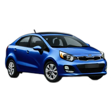 Front Dark blue kia rio 2012 sticker