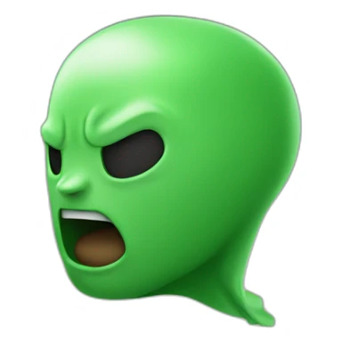 Fantôme vert qui attaque sticker