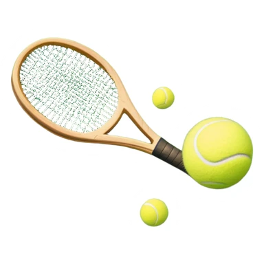 A detailed tennis racket resting on lush green grass beside a bright yellow tennis ball. The scene captures the essence of classic lawn tennis, with a crisp and clean background emphasizing the elegance and tradition of the sport sticker