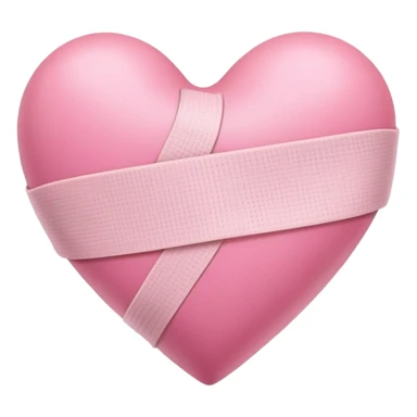 make a pink heart 🩷 with a bandage 🩹 on it emoji  sticker