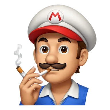 Mario qui fume  sticker
