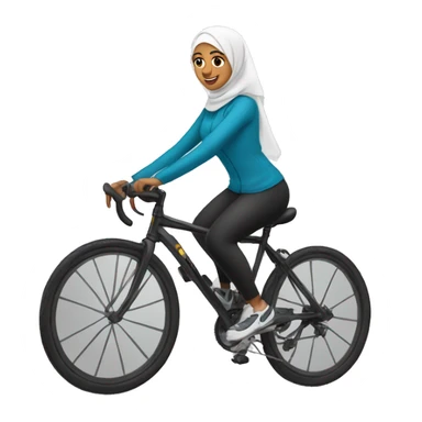 Hijabi-cyclist-instructor-on-bike sticker