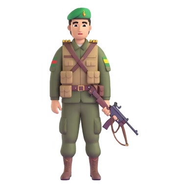 Kurdish Peshmerga fighter with traditional clothing sticker