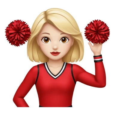 Red black cheerleader sticker