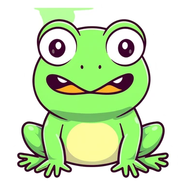 green frog meme character pepe sticker
