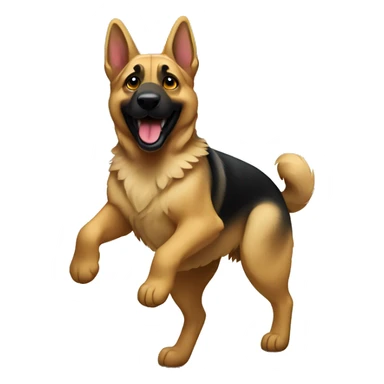 german sheperd dancing  sticker