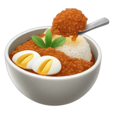 Nasi lemak with spoon sticker