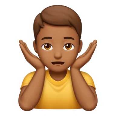 An emoji with hands on their neck and squeezing hard they looked stressedn sticker