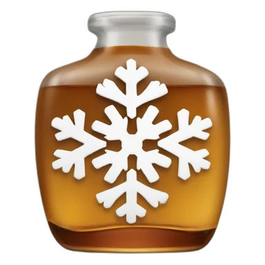 Whiskey with snowflake sticker