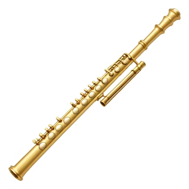 Flute golden colour aesthetic  sticker
