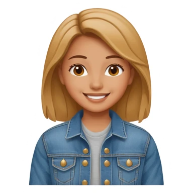 girl in jean jacket sticker