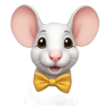 dumbo rat wearing bowtie sticker