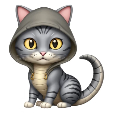 Cat and cobra sticker