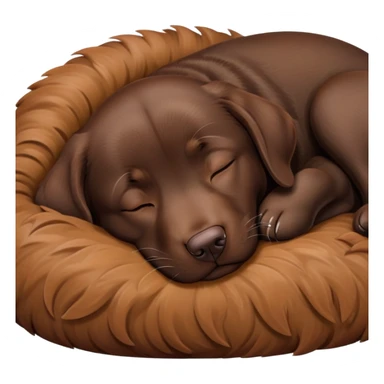 Chocolate Labrador sleep sticker