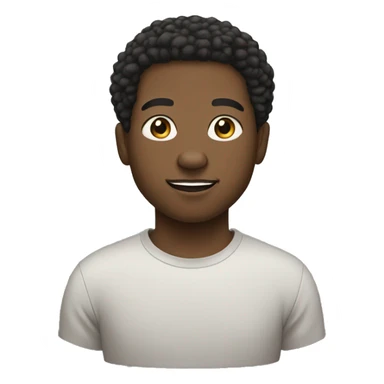 mae a black man, light skinned, small afro, goatee and sul match, around 16 year old. sticker