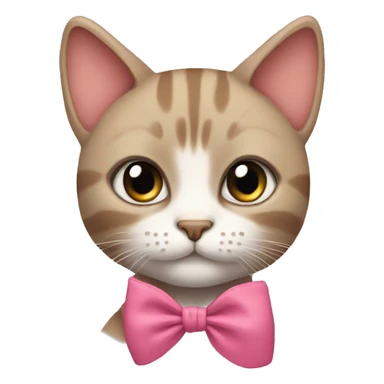 Cat wearing bows  sticker
