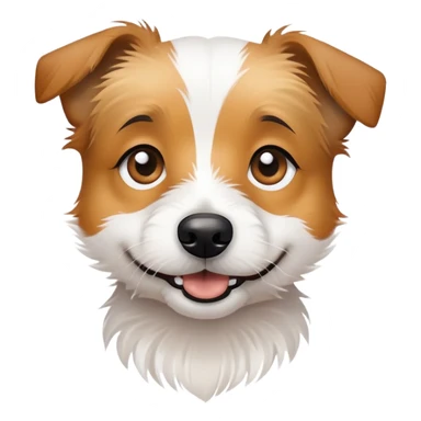 scruffy jack russell mix with big eyes sticker