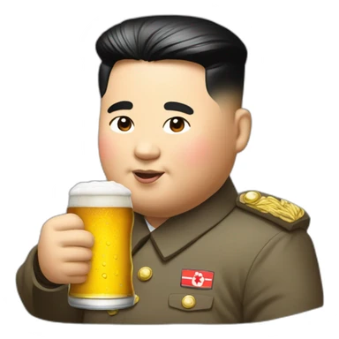 Kim jung un beer sticker