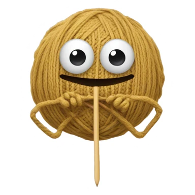 spider holding knitting needles sticker