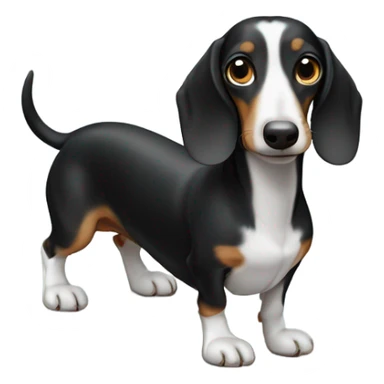 Black and white dachshunds  sticker
