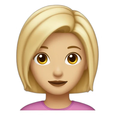 Blonde with short hair and tortoise shell cat sticker